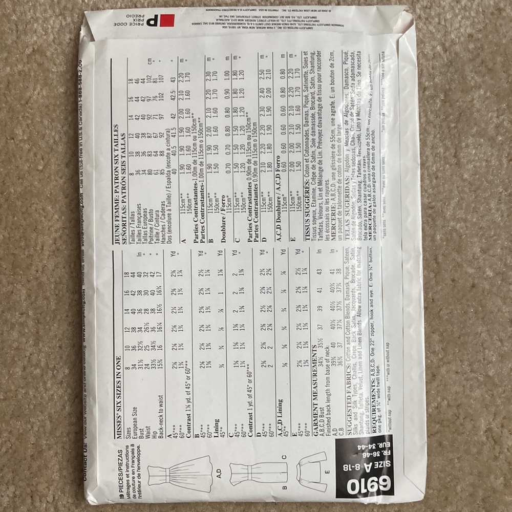 Newlook pattern #6910 - Picture 2 of 4